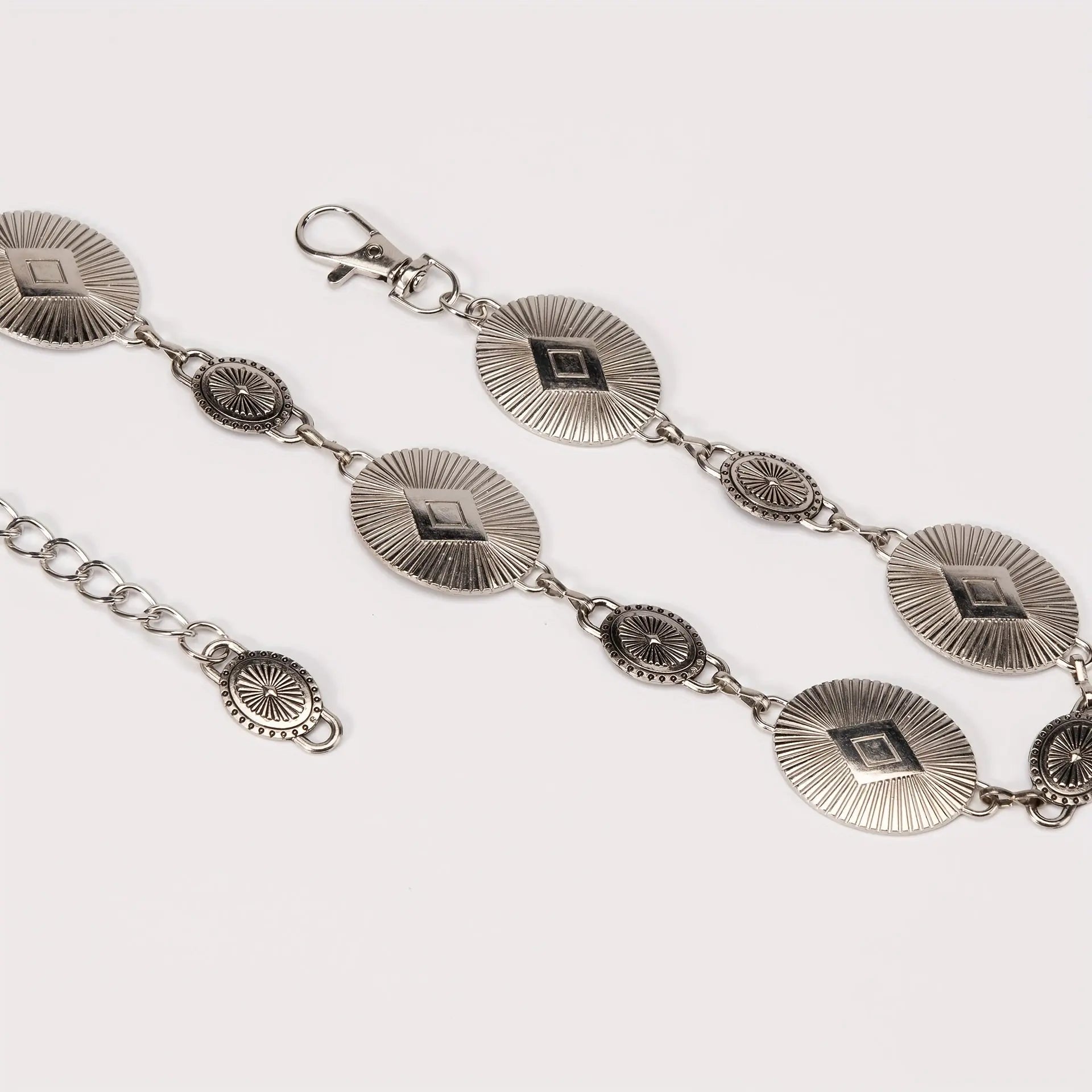Lightweight Golden Hour Glow waist chain highlighting its comfortable fit and design.