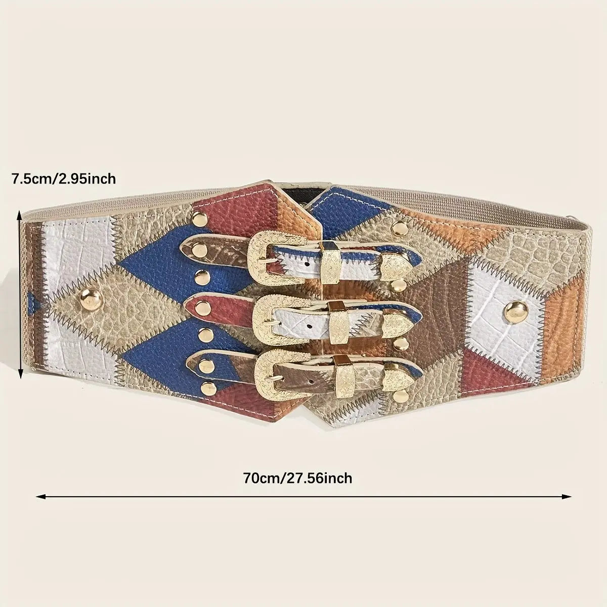 Model wearing the Cinch Your Style belt over a dress, highlighting its waist-cinching feature.