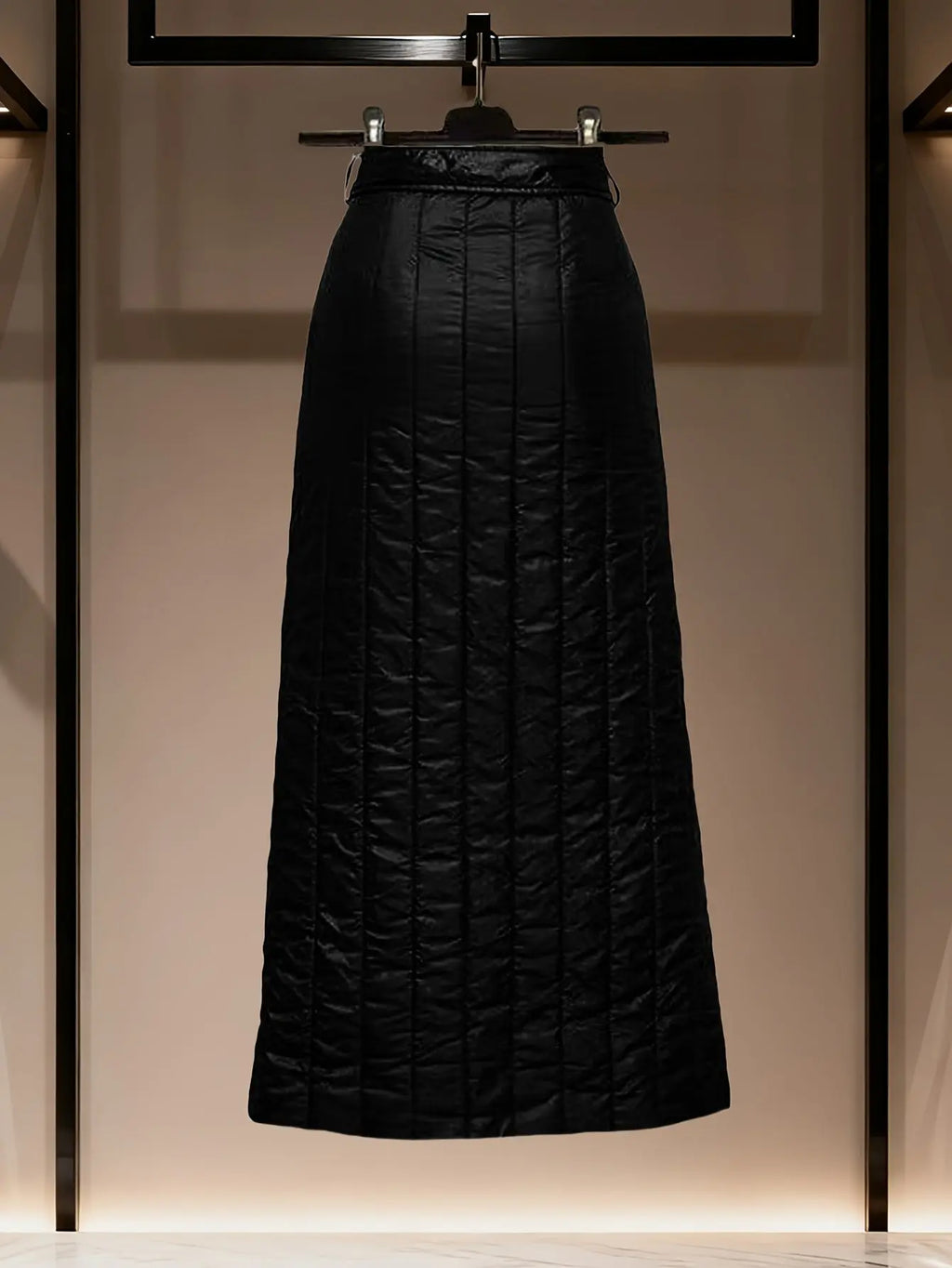 Close-up of soft texture and luxurious feel of the Winter Whisperer A-Line Skirt.