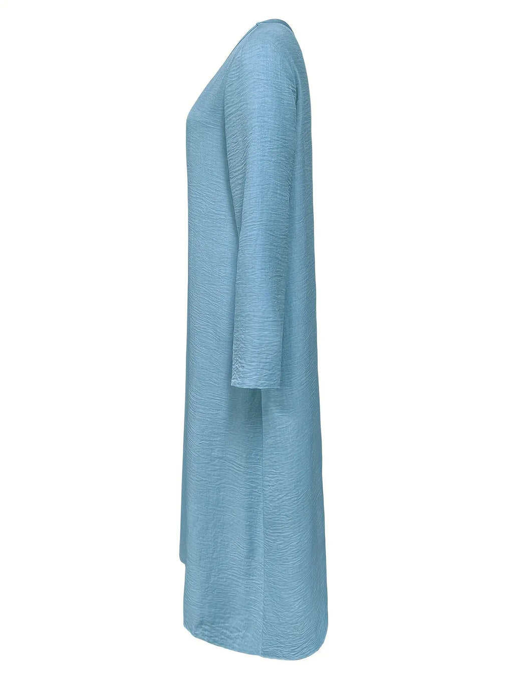Close-up of the dress's fabric texture, emphasizing the breathable and soft polyester material.