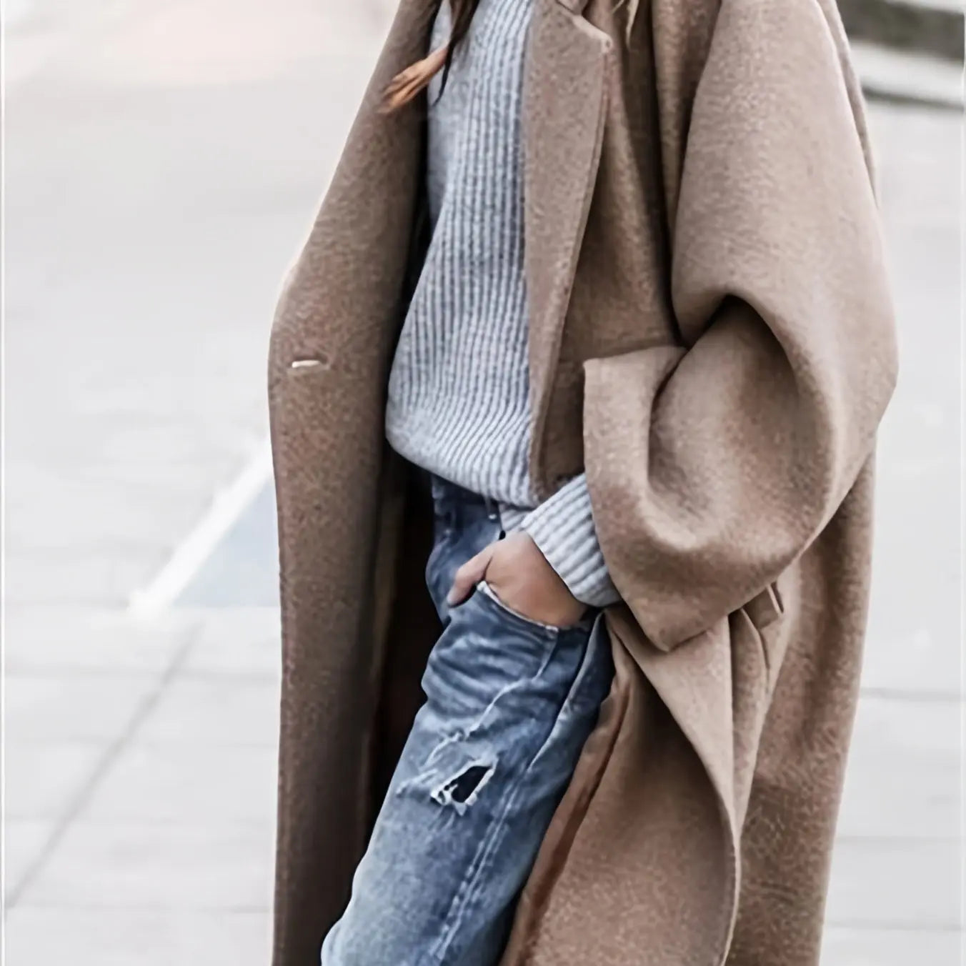 Winter Blue Bliss coat, a statement piece for chic cold weather gear.