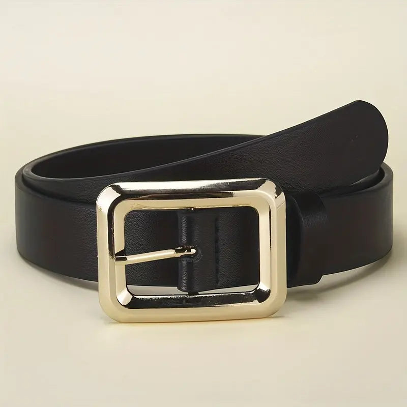 Elegant PU belt with a metallic finish, perfect for refined taste.