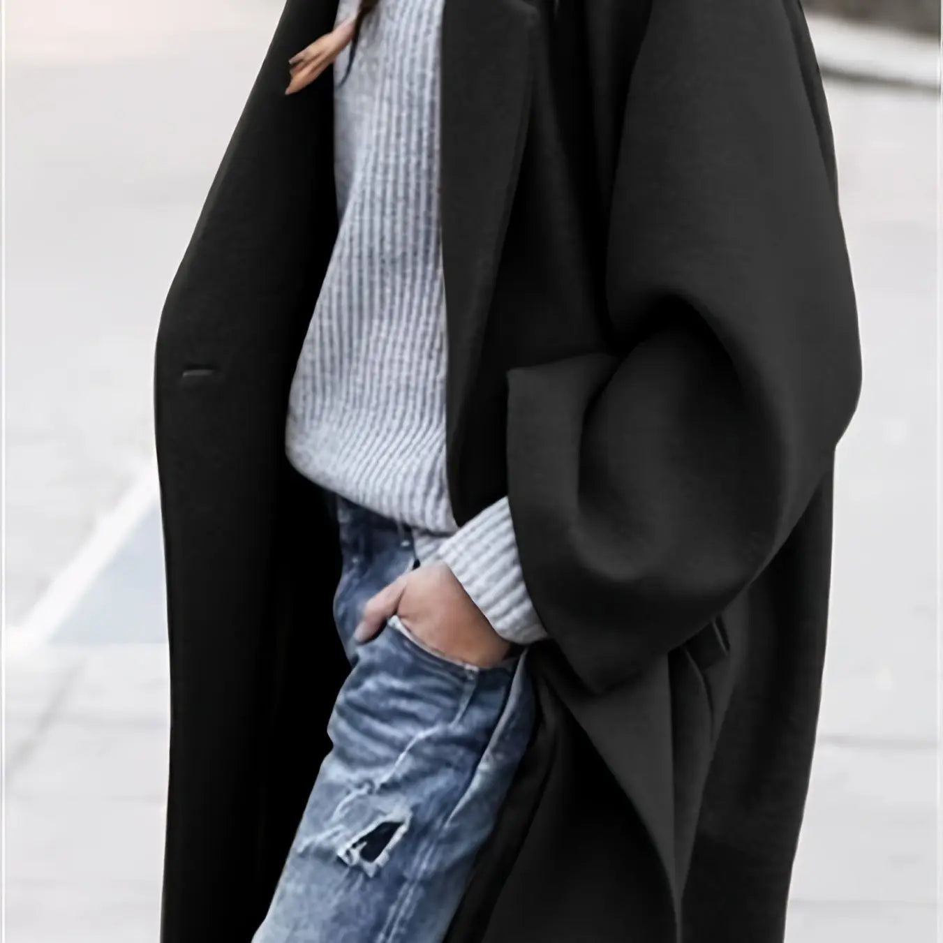 Effortless style with the Winter Blue Bliss coat, a must-have for winter.