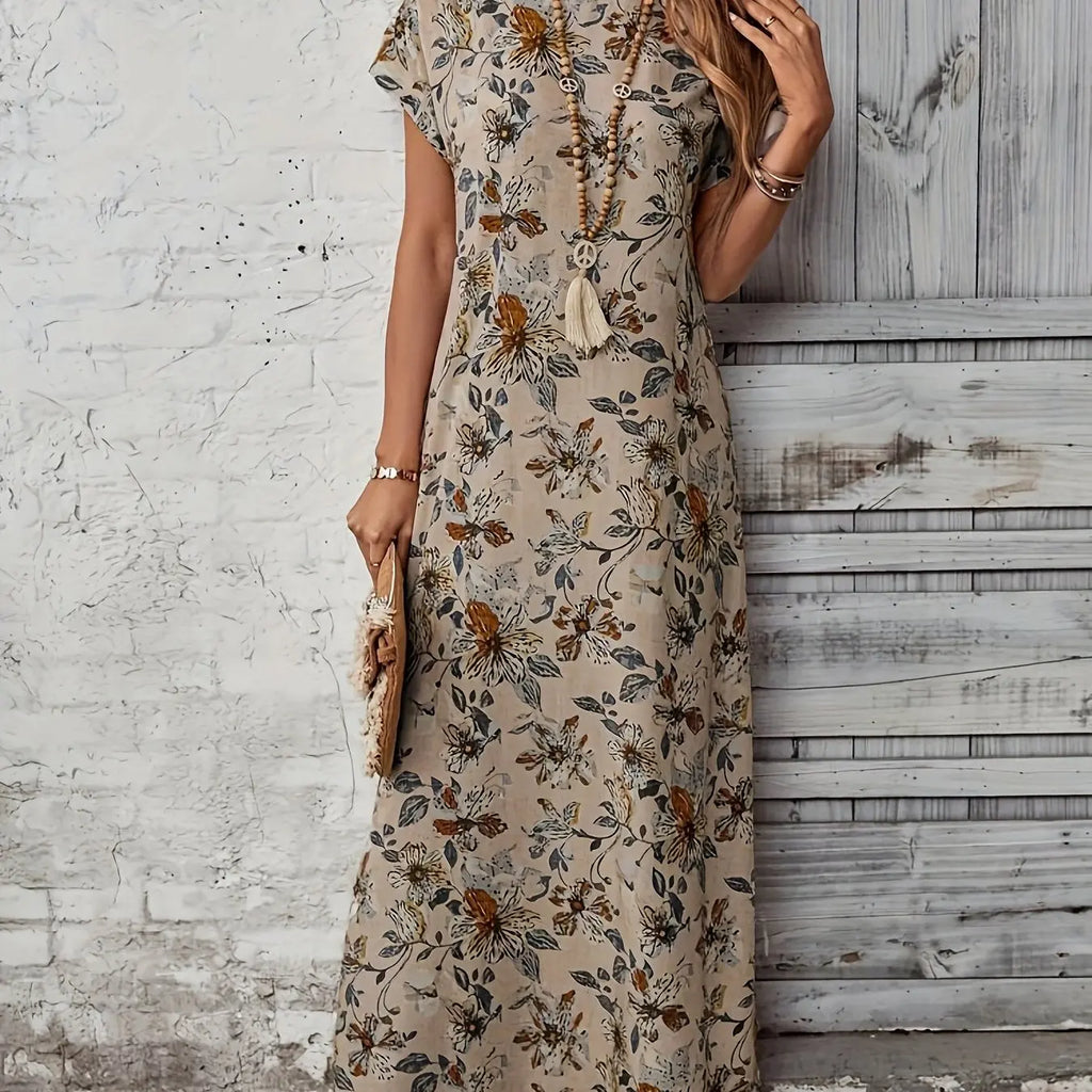 Flat lay of the Whisper-Soft Floral Dress with accessories, perfect for outdoor events and summer vacations.