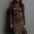 Winter Whisper Dress styled with accessories, showcasing its versatility for various occasions.