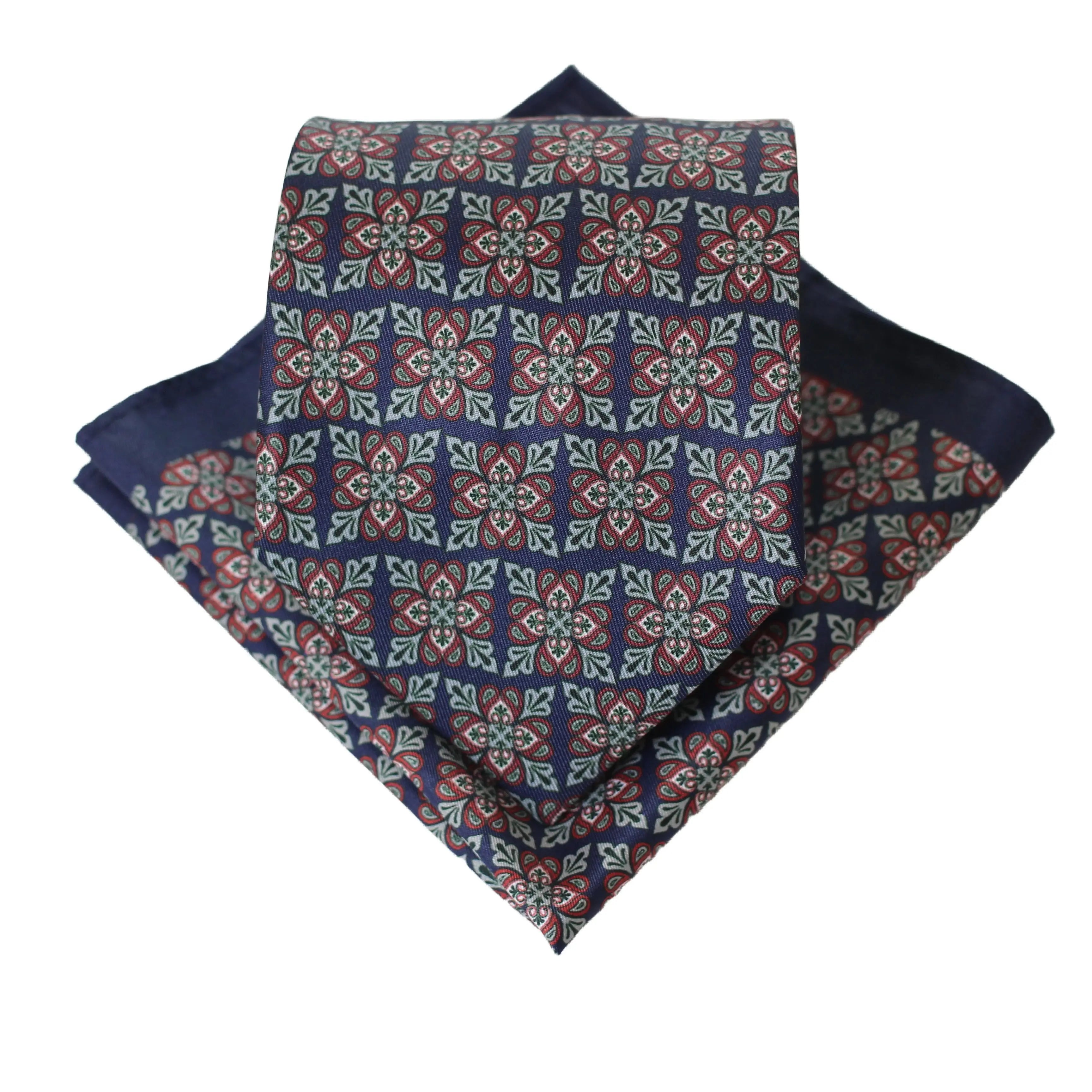 Detail shot of the luxurious fabric of the Geometric Allure tie, emphasizing quality.
