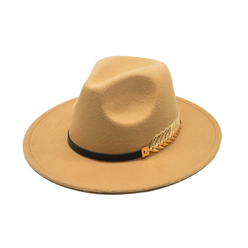 Timeless fedora featuring wool felt construction and decorative belt detail