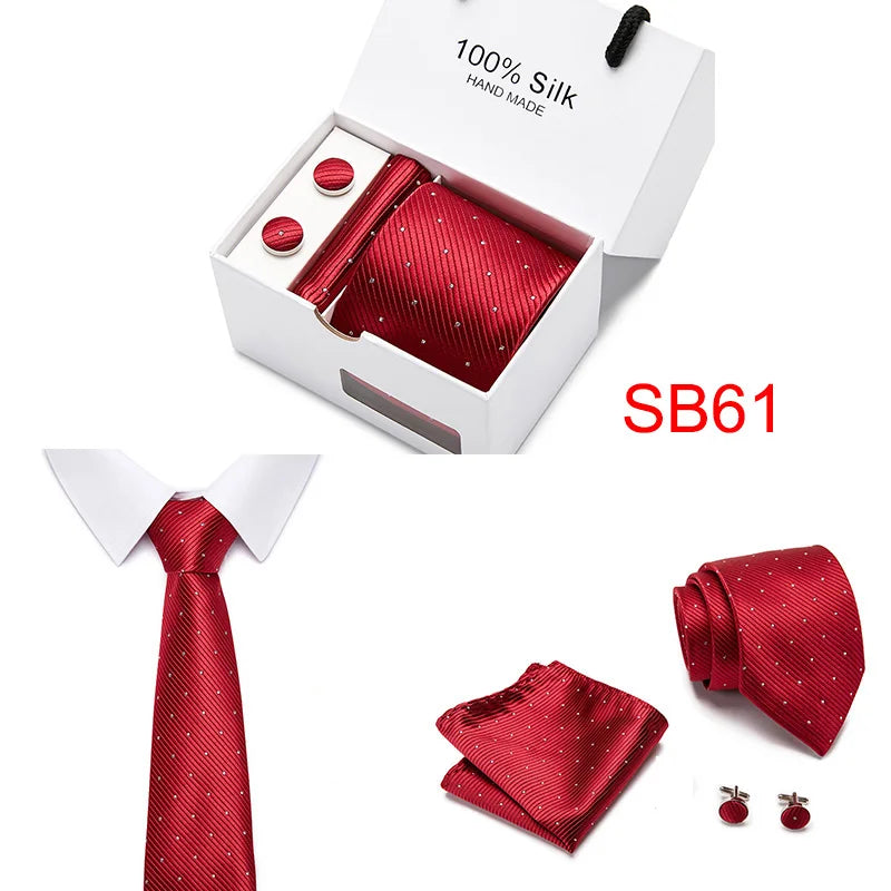 Luxury red silk tie, a statement piece for any outfit.