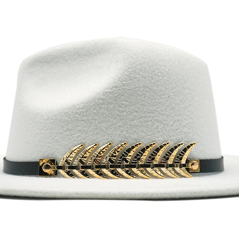 Vintage-inspired fedora hat with belt accent in soft wool felt texture