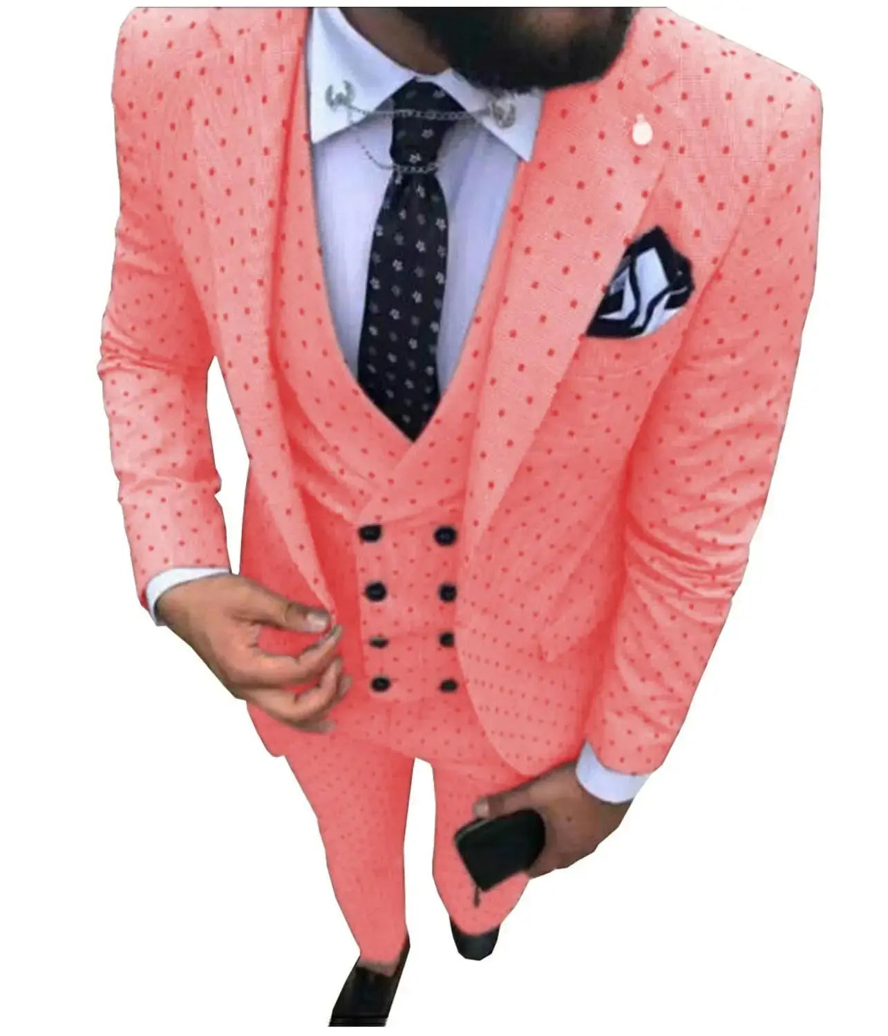 Close-up of blazer buttons reflecting a classic yet modern style.