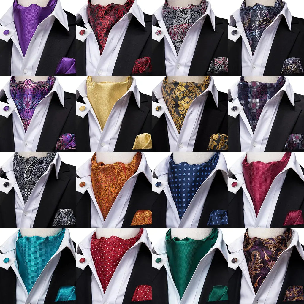 Sophisticated paisley cravat, perfect for formal events and weddings.