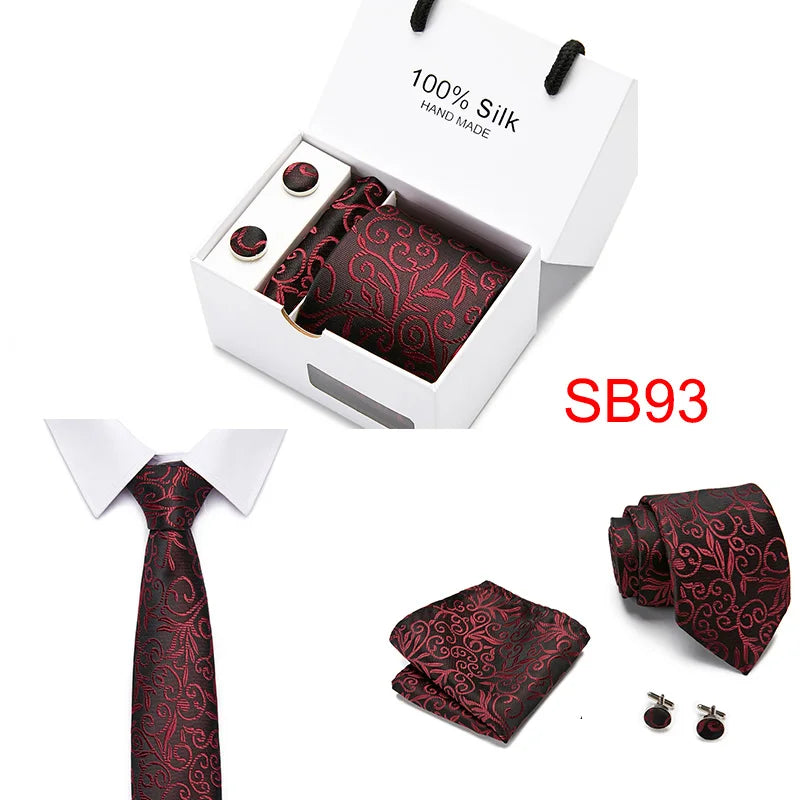 Elegant red silk tie, perfect for weddings and formal events.