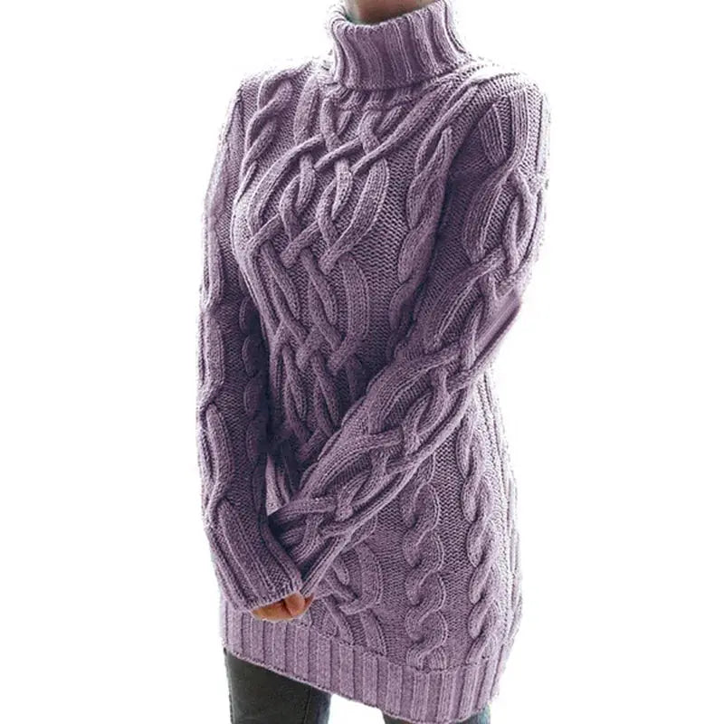 Winter Embrace dress displayed on a hanger, showcasing minimalist design and professional appeal.