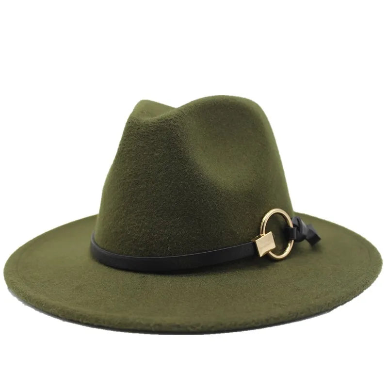 Trendy mauve fedora that commands attention in any setting.