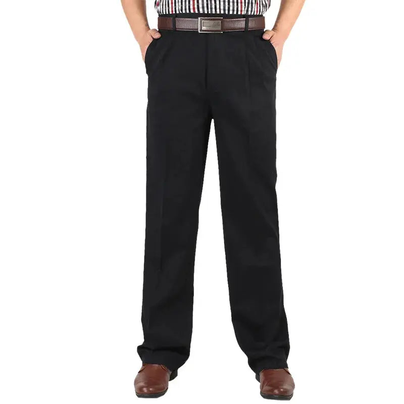 Deep pocket detail on breathable summer trousers for practicality.