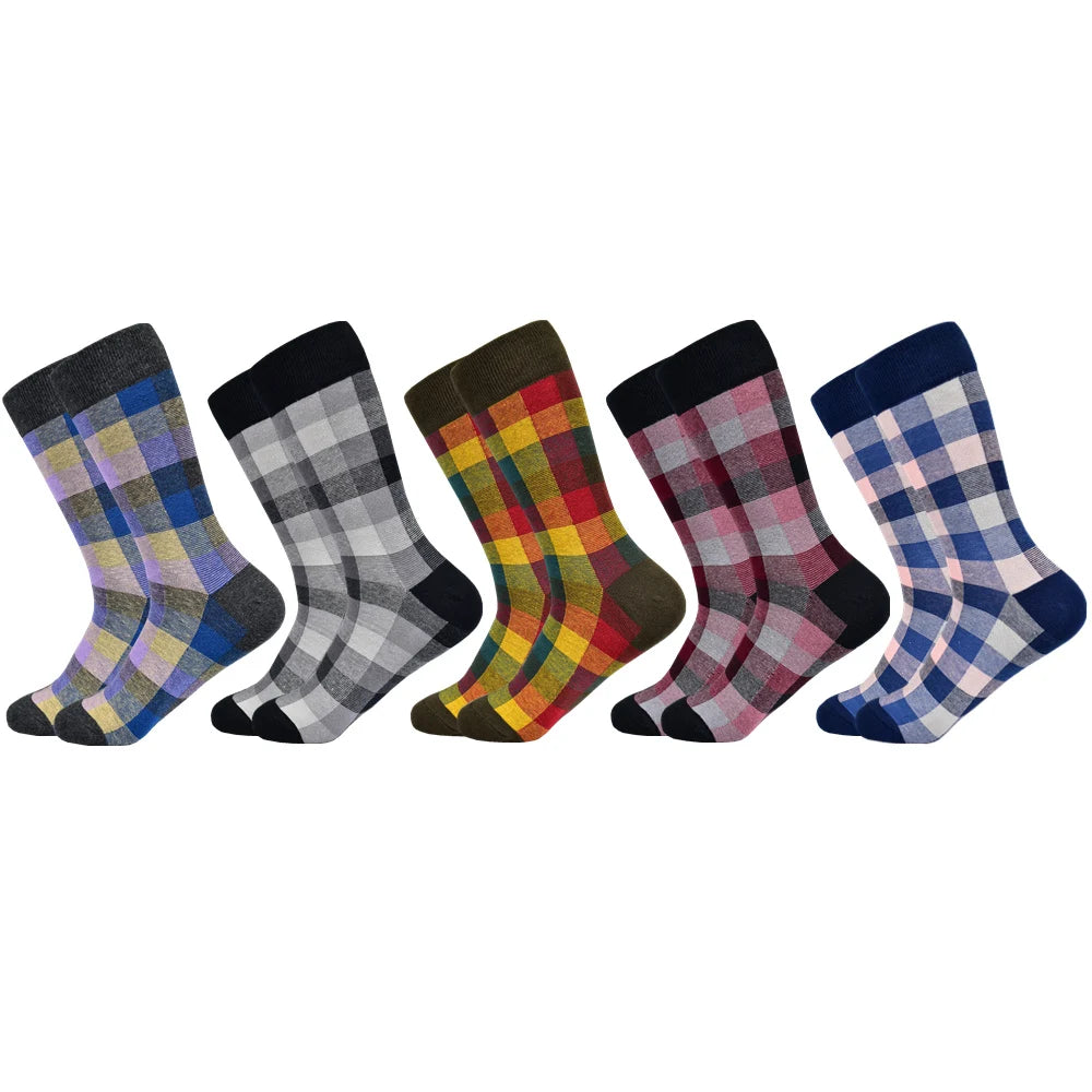 Step Lively socks in stylish patterns, perfect for professional and casual outfits.