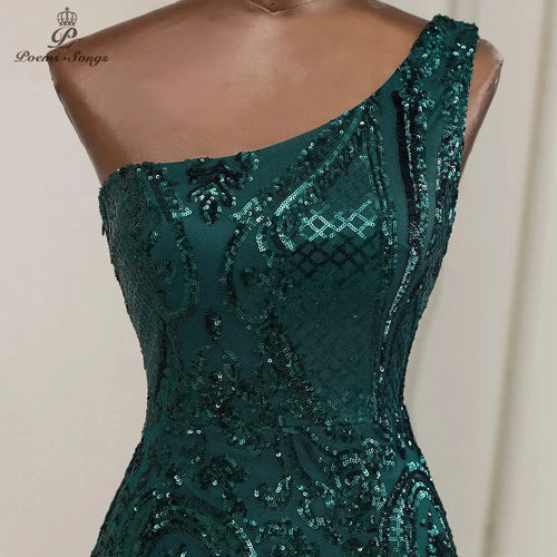 Close-up of luxurious sequins on the Captivate the Gala gown, reflecting light beautifully.