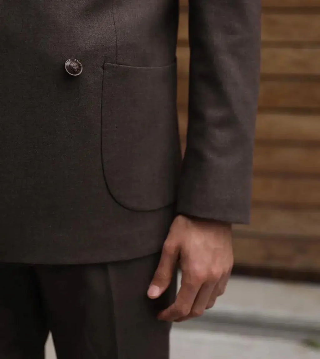 Versatile suit displayed in a professional setting, perfect for business attire or weddings.