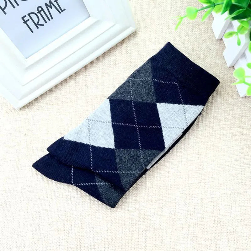 Upscale everyday wear socks in dark green with subtle textures.