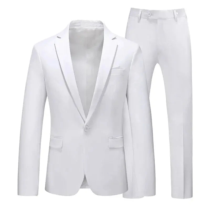 Close-up of the luxurious polyester-rayon blend fabric in the suit.
