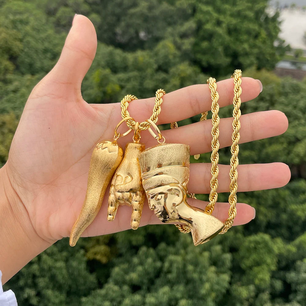 African Gold Color Bridal Costume Jewelry Set for Women