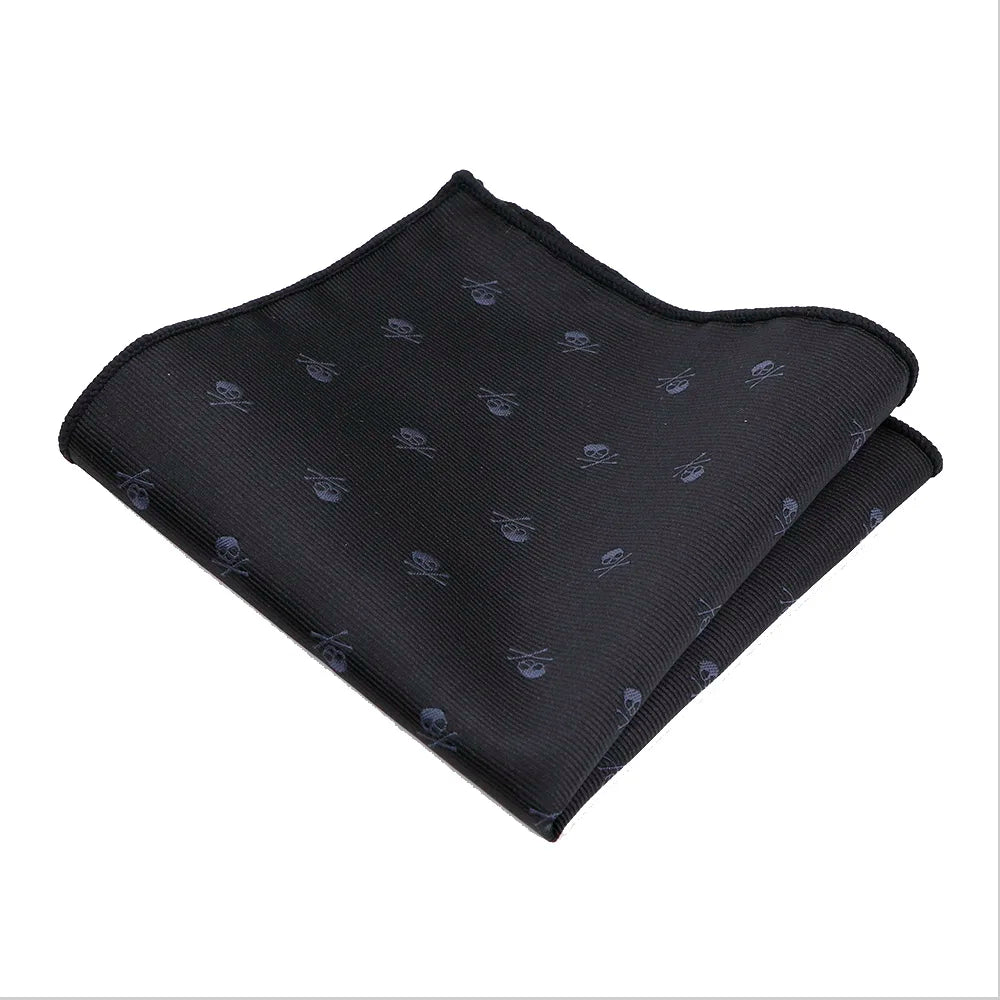 Unique skull pocket square for weddings and special occasions balancing elegance with bold character