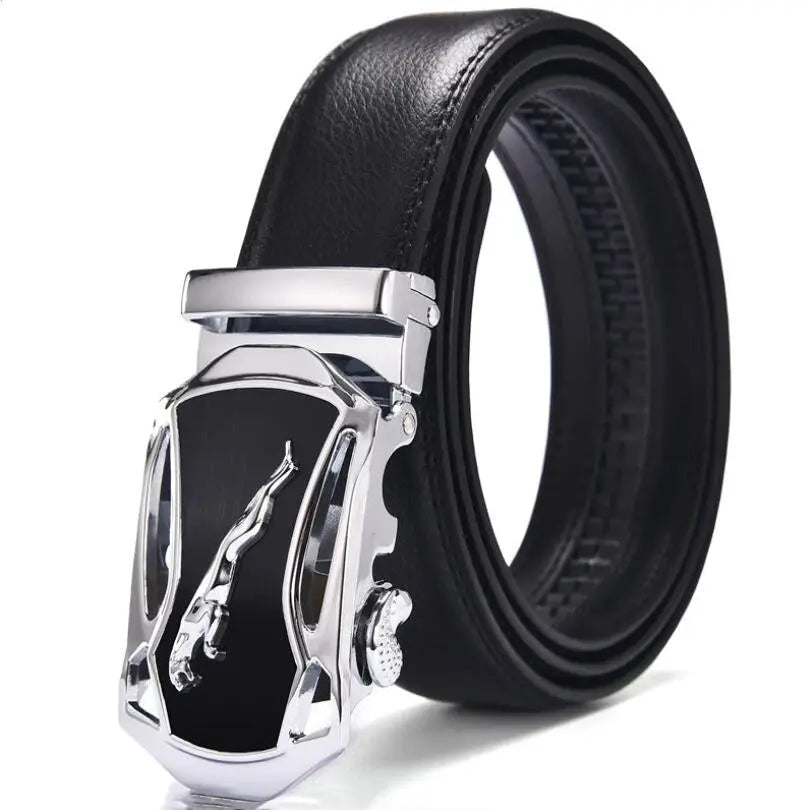 Versatile black belt perfect for business casual attire.