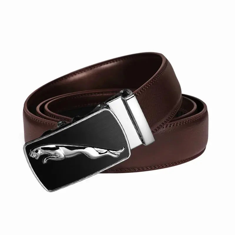 Effortless style accessory: sleek automatic leather belt.