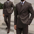 Precision-cut navy suit with a slim fit, crafted from cotton and polyester blend.