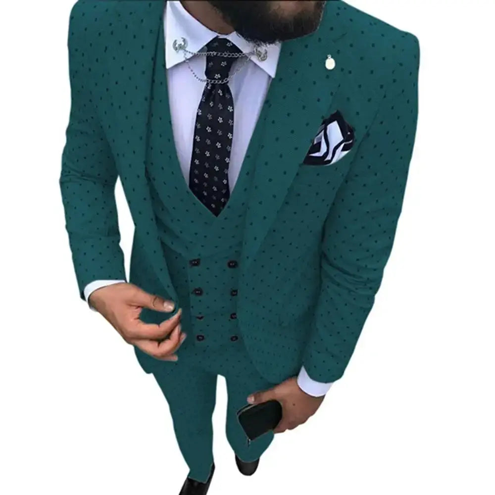 Close-up of the vest's collar, designed for a sophisticated appearance.