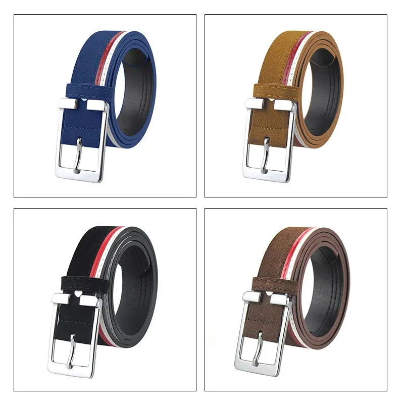 Versatile black belt designed for both business attire and casual outfits.