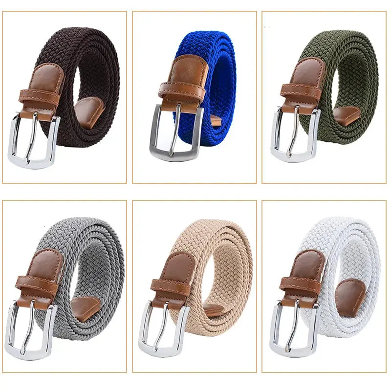 Adjustable belt for men, crafted from robust materials, suitable for waistlines 90cm to 125cm.