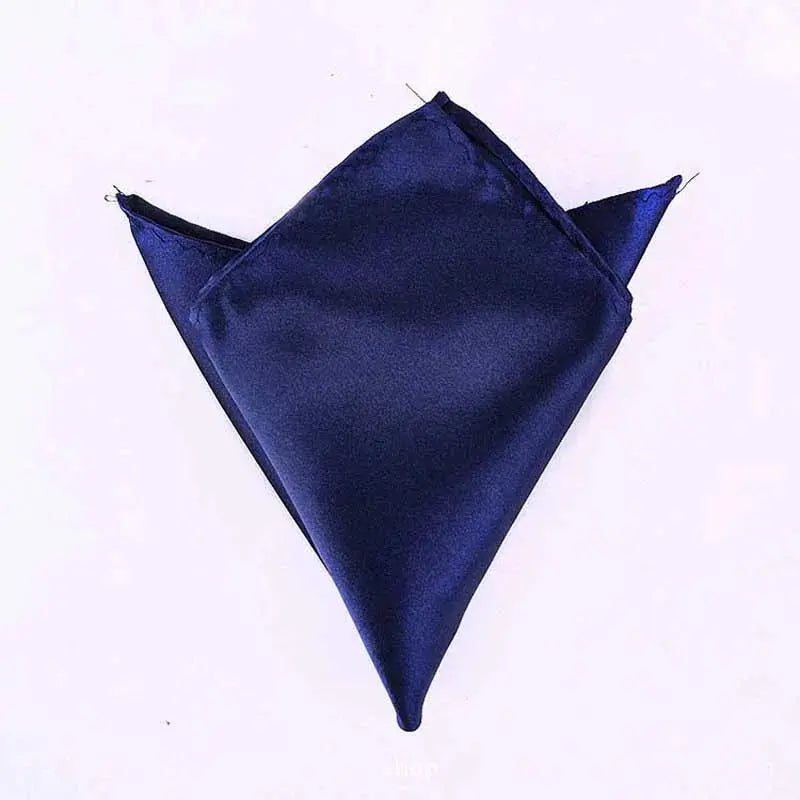 Silken Touch Pocket Square in midnight blue, whispers elegance.