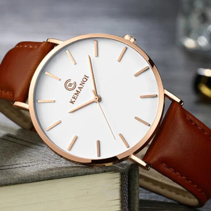 Whisper-Thin Elegance Watch on a desk, symbolizing a moment of contemplation.
