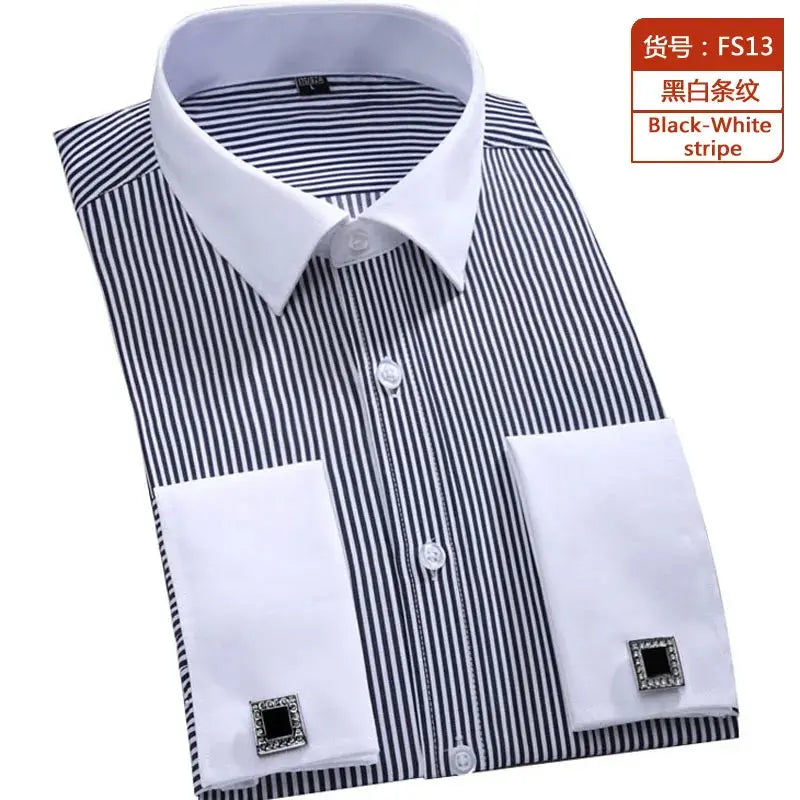 Timeless French-Cuff Shirt laid flat, showcasing its elegant design and premium quality.