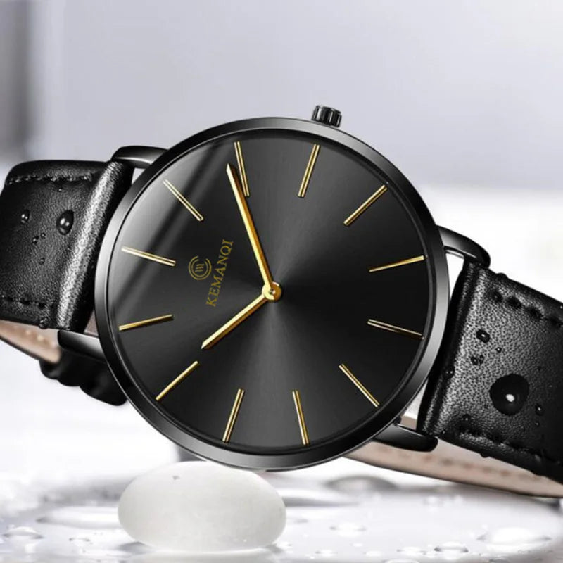 Whisper-Thin Elegance Watch with numberless display, showcasing its understated elegance.