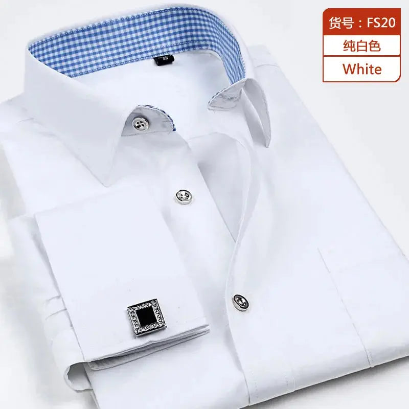 Elegant men's shirt with precise stripes, designed for high-quality men's fashion and professional wardrobe.