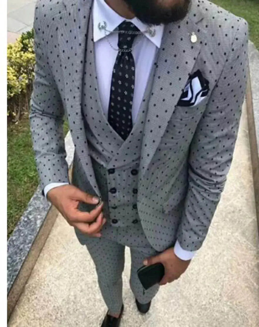 Back view of the tailored blazer showing structured silhouette.