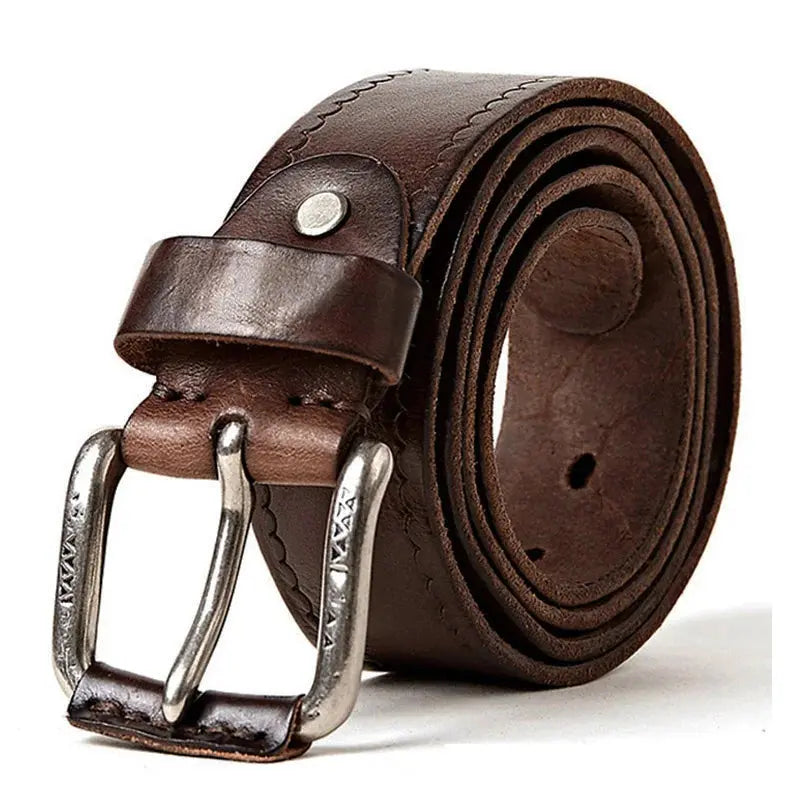 Medyla belt displayed on a hanger, showcasing its versatile and timeless style.