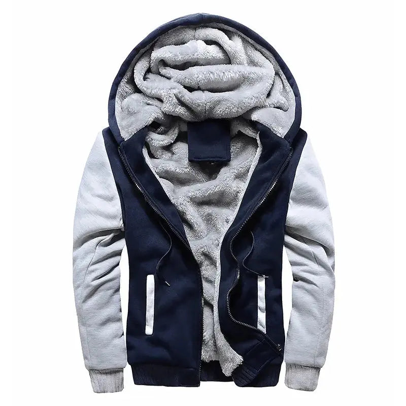 Close-up of fleece-lined inner layer for thermal comfort in winter.