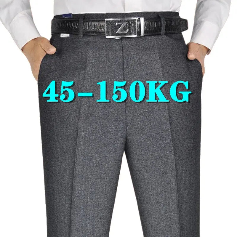 High-waist trousers in black polyester blend for a polished look.