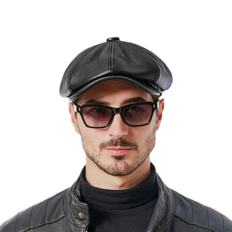 Interior view of the Autumn Whisper leather cap, featuring soft polyester lining for comfort and warmth.