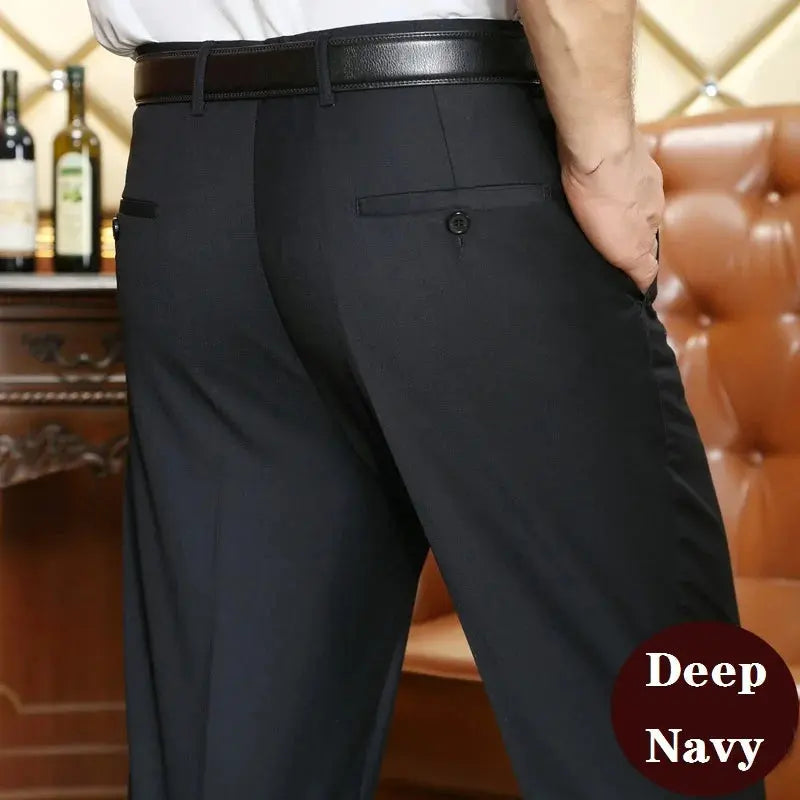Fashion-forward high-waist trousers designed for the contemporary man.