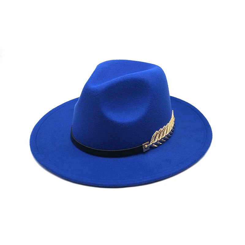 Classic unisex fedora featuring wool felt construction and belt accent