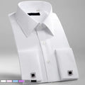 White French cuff shirt single-breasted closure detail with polished cufflinks