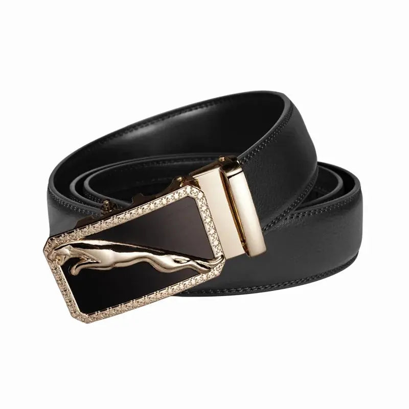 Contemporary men's gear: premium automatic leather belt.