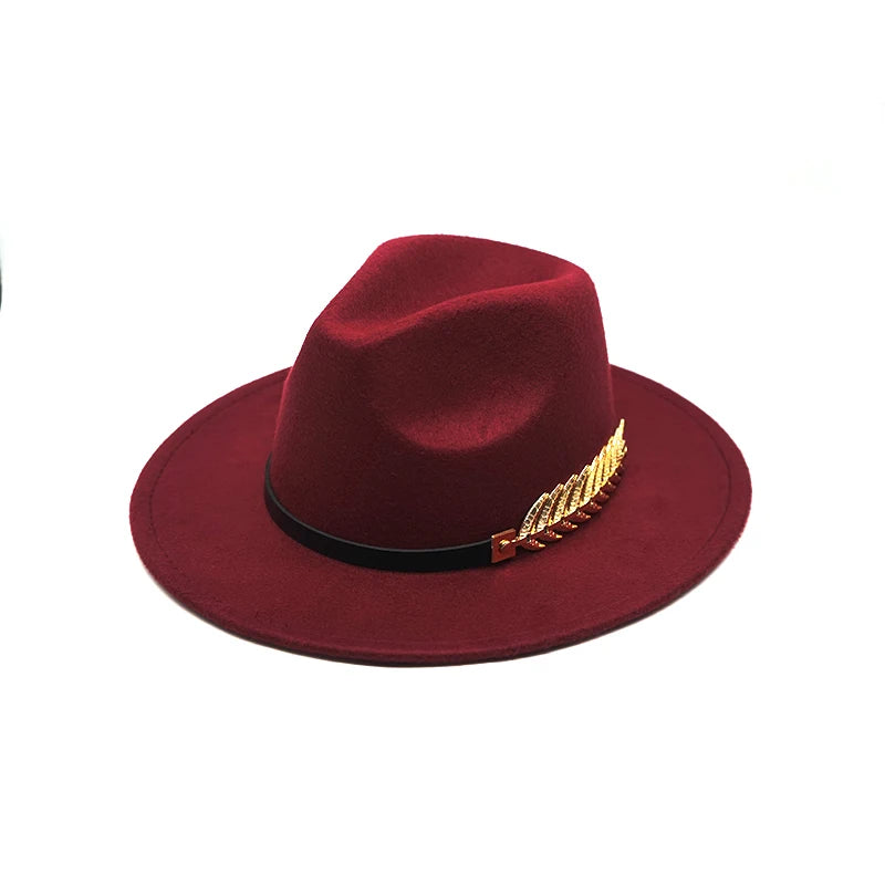 Sophisticated fedora hat with belt accent perfect for casual elegance