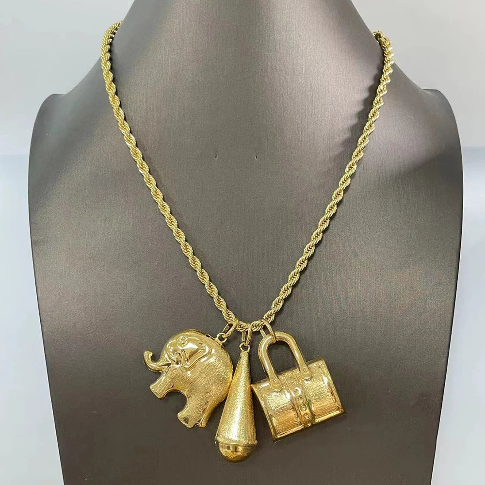 Lustrous gold-plated copper bridal set with intricate African artistry details for wedding celebrations