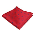 Statement pocket square with skull motif tucked in blazer pocket for modern formal wear styling