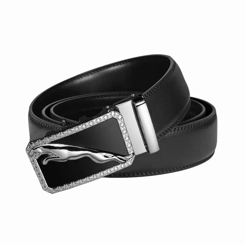 Elegant and functional black dress belt for men.